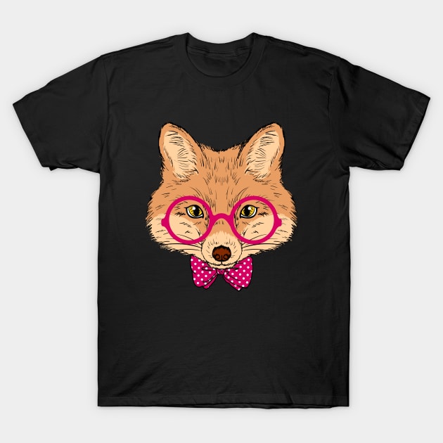 Fox Funny T-Shirt by Mako Design 